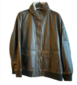 Dockers DARK BROWN Men's Big&Tall Maverick Faux Leather Aviator Jacket XLT - Picture 1 of 1