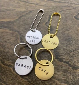 Etiquetas personalizadas para tus llaves, pertenencias, organiza tus cosas y cosas, etiqueta metálica - Imagen 1 de 7