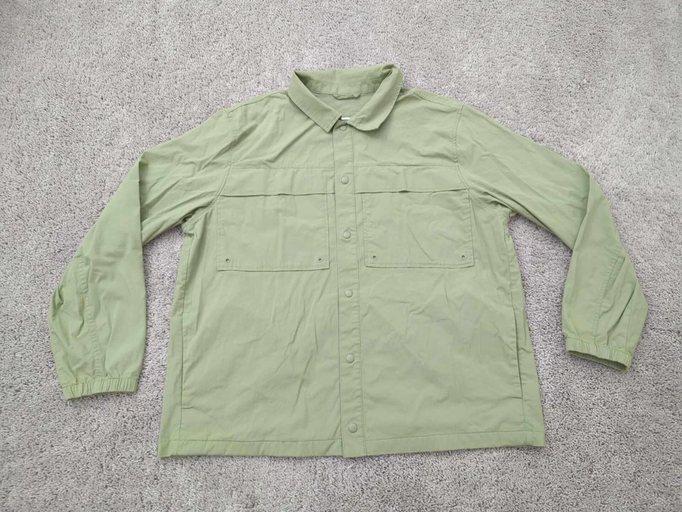 Camisa Antigua Azul Marino Con Botones Para Hombres XXL Manga Larga Bolsillos Exterior Estilo Militar Foto 1 de 4