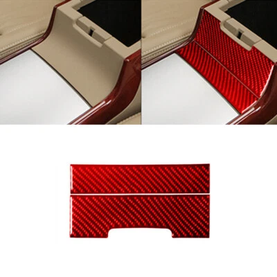 Cubierta de acento de fibra de carbono roja debajo del reposabrazos para Hyundai Azera 2006-2011 Foto 1 de 4