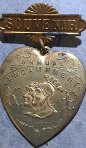 Antique Early 1900s K of P Annual Encampment Medal Medallion Souvenir Lapel Pin - Picture 1 of 5