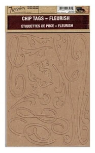 7 Gypsies, Chipboard Tags, Chipboard Embellishments, Flourish, Accents Chipboard - Picture 1 of 2