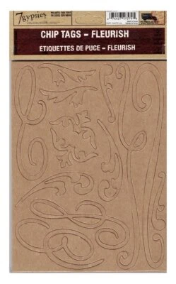 7 gitanos, etiquetas de aglomerado, adornos de aglomerado, florecer, detalles aglomerado Foto 1 de 2