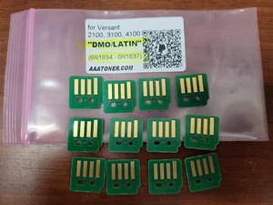 12 Toner Chip for Xerox Versant 2100, 3100 4100 Press Refill 6R1634 - 1637 (DMO) - Picture 1 of 2