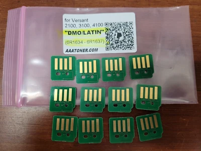12 Toner Chip for Xerox Versant 2100, 3100 4100 Press Refill 6R1634 - 1637 (DMO) - Image 1 of 2