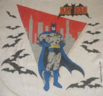 Toalla de playa/baño Batman 25" x 44" DC Comics vintage 1980 Foto 1 de 4
