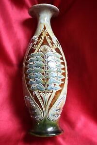 Fabulous Art Nouveau Royal Doulton 12 1/2" Art Pottery Vase Eliza Simmance
