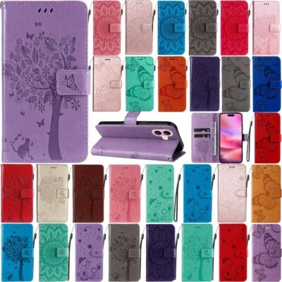 For iPhone 16 Pro Max/16 Plus/15 Pro Wallet Card Holder Flip Leather Case Cover - Image 1 of 4