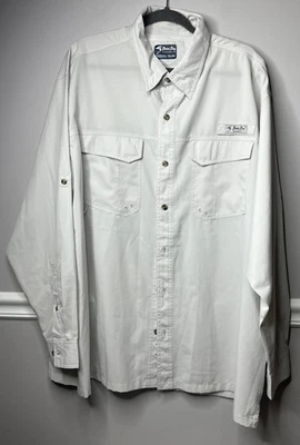 BIMINI BAY Vented Men’s 2X fishing shirt Long sleeve Off White Lightweight - Image 1 of 4