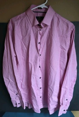 Camisa Versace 1969 Abbigliamento Sportivo SRL Para Hombre Grande Calce Ajustado Abotonada Roja Foto 1 de 4