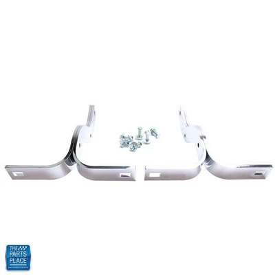 1948-1972 Ford F100 F250 F1 F2 Stepside Rear Bumper Bracket Set Chrome New SALE Foto 1 de 2