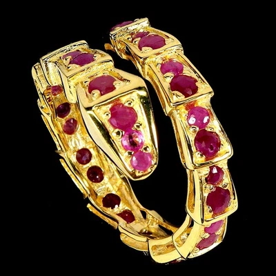 925 Sterling Silver Ring Round Ruby 3mm Natural Gemstone Jewelry Size 8 - Image 1 of 4