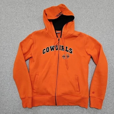 Chaqueta con Capucha para Vaqueras de la Universidad Estatal de Oklahoma Cremallera Completa Peso Pesado Coliseo  Foto 1 de 4