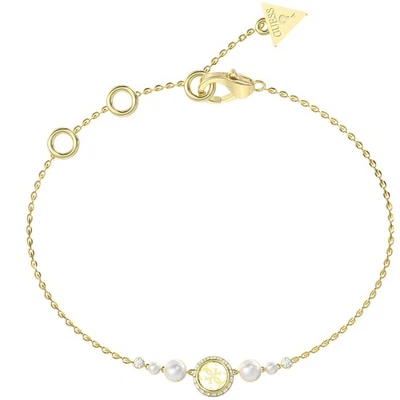 GUESS Schmuck Damen-Armband Multi Pearls 4G Goldfarben S JUBB05516JWYGS - Bild 1 von 3
