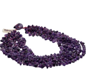 Amethyst 8-Strand Necklace 18" - Picture 1 of 5