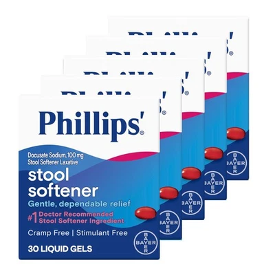 Geles líquidos suavizantes de heces Phillips 150 unidades alivio suave para el estreñimiento Foto 1 de 4
