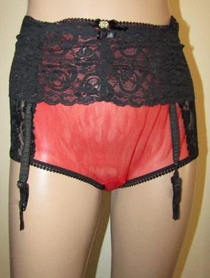 Lencería de diseño Vogue cinturón de liga de encaje negro cinturón con tirantes vintage S/M Foto 1 de 4