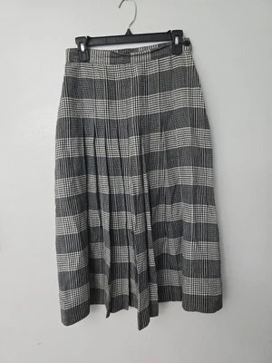 Saia Feminina Chaus Antiga 10 Houndstooth Xadrez Preppy Academia Y2K Sem Noção Midi - Imagem 1 de 4