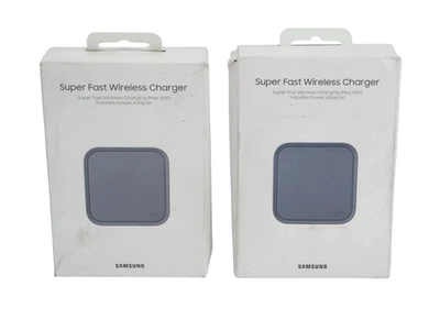 Lot of 2 Samsung Super Fast Wireless Charger (Max 15W) With Power Adapter - Image 1 of 4