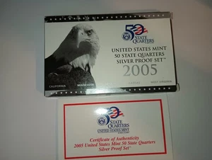2005 US MINT SILVER QUARTER PROOF SET ! - Picture 1 of 4