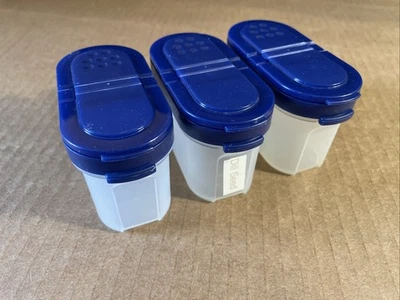 3 Tupperware # 1843 Modular Mates Spice Shaker Container Small Dark Blue - Image 1 of 4