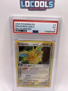 PSA 5 Dragonite Holo 2005 Pokemon EX Delta Species #3 - Picture 1 of 2