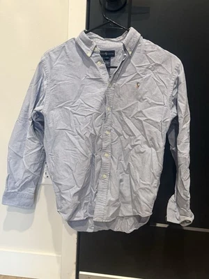Camisa Ralph Lauren Niños Azul Oxford Abotonada Talla 14 100% Algodón Foto 1 de 3