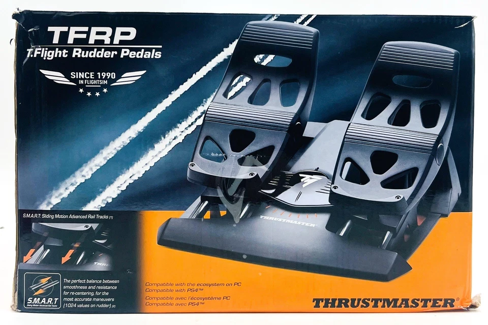 Thrustmaster TFRP T.Flight Rudder Pedals T.A.R.G.E.T for PC W/ USB Adapter - Image 1 of 4