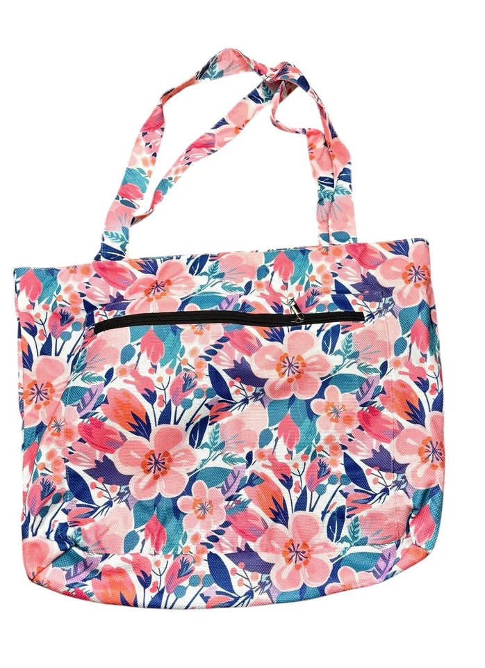 Bolso de mano grande con correas florales para esterilla de yoga Foto 1 de 4