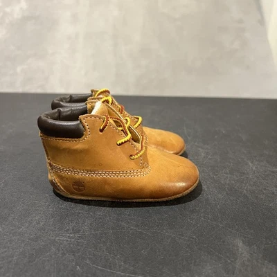 Timberland Botas Infantiles Talla 2c Trigo Nubuck Cuero Cuna Botín Suela Suave Bebé Foto 1 de 4