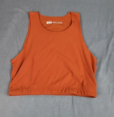 Camiseta sin mangas REI cooperativa para mujer mediana naranja ligera al aire libre elástica Gorpcore Foto 1 de 4