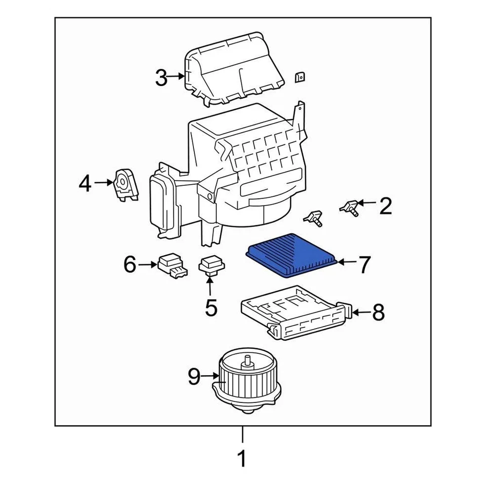 For Toyota Camry 2002-2006 Toyota 8713906030 Cabin Air Filter Foto 1 de 4