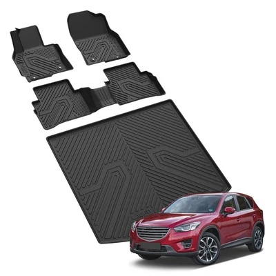 Floor Mats & Cargo Mat for Mazda CX-5 2013-2016 Custom All Weather Floor Liners Foto 1 de 4