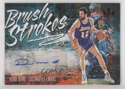 2018-19 Panini Court Kings Brush Strokes Ruby /99 Vlade Divac #BR-VDV Auto HOF - Image 1 of 2