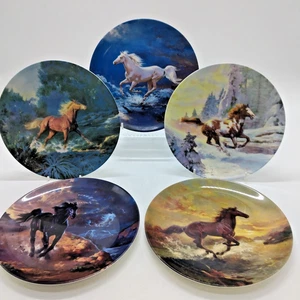 Set of 5 Wedgwood Untamed Spirit Collectors Plates Bone China Bradford Exchange - Picture 1 of 24