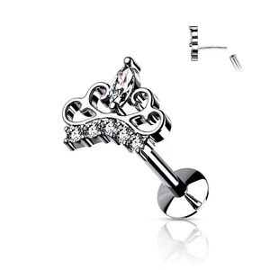 Cartilage Daith Tragus Helix Crown Tiara Ear Studs Earring Piercing Labret - Picture 1 of 6