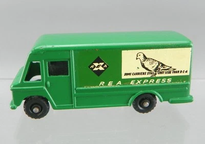 Furgoneta de entrega de paquetes vintage años 60 Budgie Models 57 Matchbox Diecast REA Express Foto 1 de 4