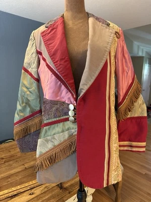 Chaqueta Blazer De Colección Rara ÚNICA Patchwork Años 60-70 Banda de Teatro Tapiz Brocado Foto 1 de 4