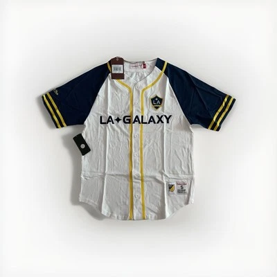Mitchell & Ness Mens Los Angeles Galaxy MLS Practice Day Button Front Jersey - Image 1 of 4