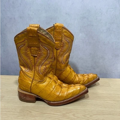 Botas Arango Western Vaquero Amarillo Caimán Punta Niños Talla EE. UU. 13 Mex 20 Foto 1 de 4