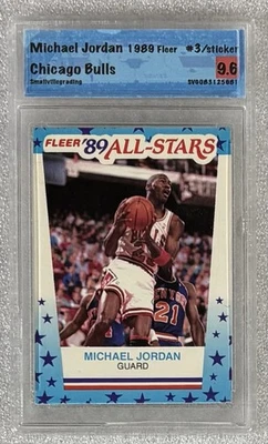 Pegatina Fleer #3 de Michael Jordan Chicago Bulls 1989 - Recién calificada SVG 9,6 🏀🤗 Foto 1 de 2