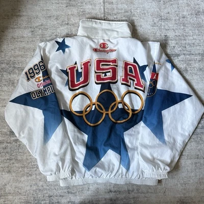 Винтажная спортивная куртка 1996 Champion Team USA Olympics Atlanta размер XL - Изображение 1 из 4