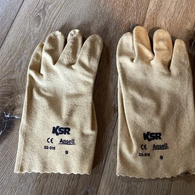 Guantes Ansell Ksr® Multiusos Recubiertos de Vinilo, 9, Amarillo Nuevos 22-515  Foto 1 de 3