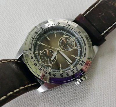 GUESS WATERPRO VINTAGE STAINLESS STEEL BROWN DIAL MEN'S WATCH G86147G - Image 1 of 4