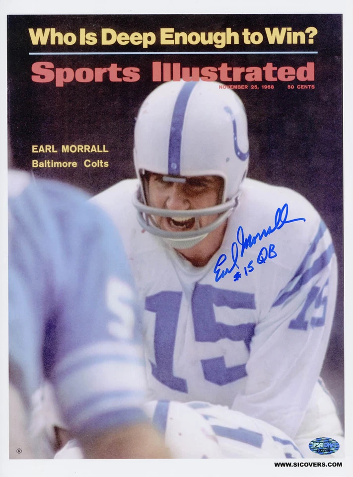 Earl Morrall SIGNED 11x14 Sports Illustrated Print Balt Colts PSA AUTOGRAPHED - Image 1 of 1