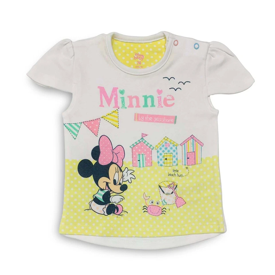 Disney Minnie Mouse Baby Shirt Baumwolle Mädchen Kurzarm 4005
