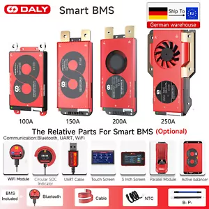 Daly 4S 12V / 8S 24V / 16S 48V 100A-250A Bateria LiFePo4 Smart BMS + moduł Bluetooth - Zdjęcie 1 z 41