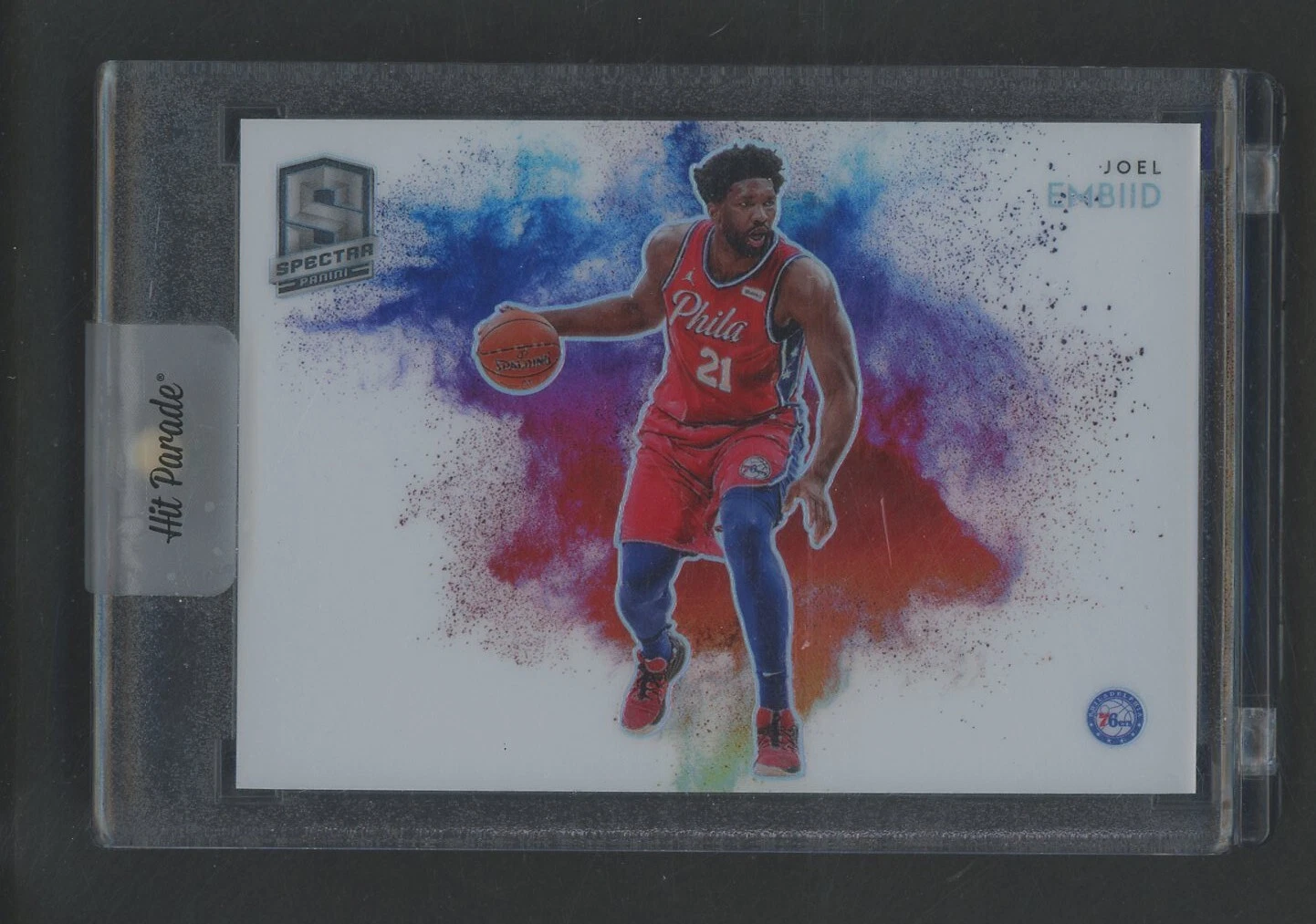2020-21 Panini Spectra Color Blast Prizm #16 Joel Embiid Philadelphia 76ers SSP
