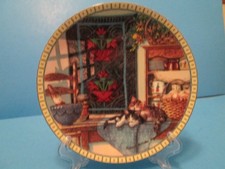 Edwin M. Knowles "Lazy Mornings" Cat Collector Plate 1990