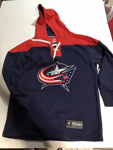 Columbus Blue Jackets Hooded Sweatshirt NHL Fanatics Sz M Hoodie Cover